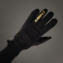 Chiba Bicycle Gloves Classic - windproof Softshell - black/gold - 1 pair